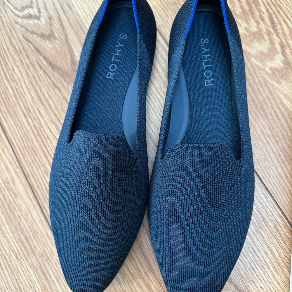 NEW IN BOX Rothy's Navy Twill Almond Loafers